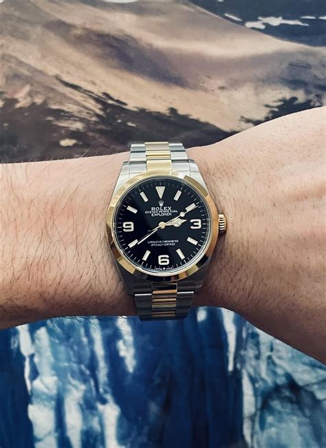 new rolex two-tone explorer|Rolex explorer two tone price.